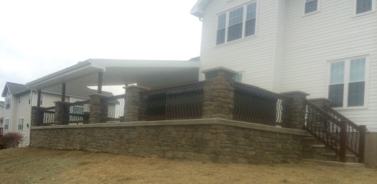 Concrete and Culture stone Porch