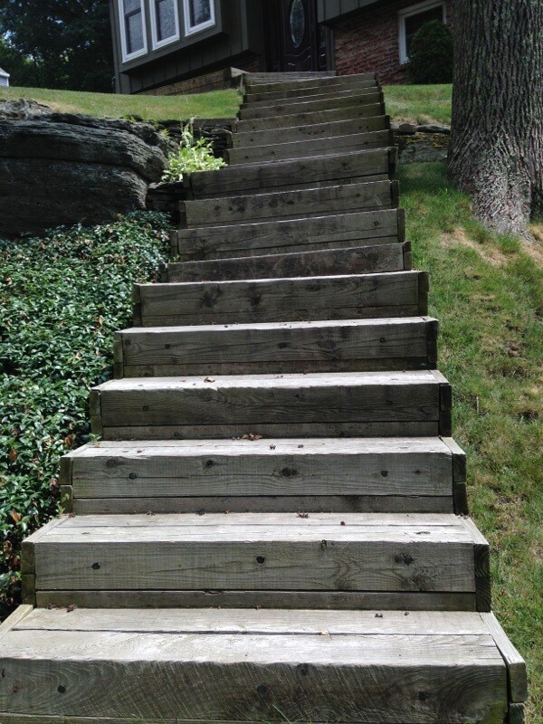 wood steps